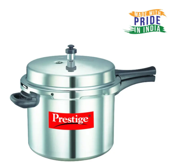 New Prestige Popular Aluminium Pressure Cooker, 3 Litres, Silver