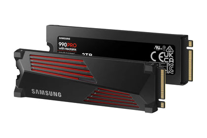 Samsung 990 PRO with Heatsink 2TB SSD M.2 NVMe Internal Storage, faster process Read Speed  Up to 7,450 MB/s MZ-V9P2T0GW