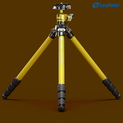 Leofoto LY-224C+LH-25 Mr. Y Series, Y Shaped Center Column CNC, Carbon Fiber Tripod Tubes-Green