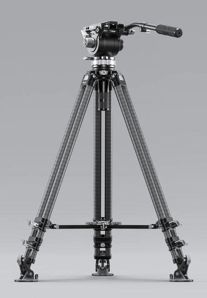 Leofoto LVC-253C+BV-20 Carbon Fiber Twin Leg Tripod with Fluid Head Set