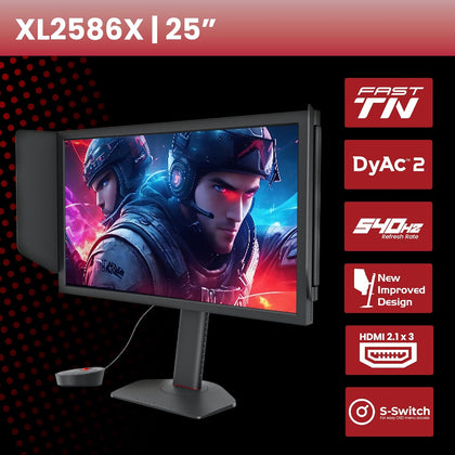 BenQ ZOWIE XL2586X Full HD Fast TN 0.5ms Gaming Monitor for Esports FPS Motion Clarity DyAC2 S Switch