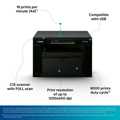 Canon MF3010 Digital Multifunction Laser Printer, Print, Scan, Copy