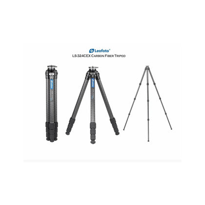 Leofoto LS-324CEX Carbon Fiber Tripod with 15 Degree Leveling Base 4S