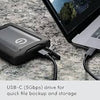 Sandisk G-DRIVE ArmorATD - 4TB USB-C Rugged, Shockproof Hard Drive IP54 rain/dust resistance