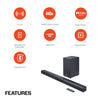 JBL Cinema SB590 Deep Bass Dolby Atmos Soundbar with Wireless Subwoofer 3.1 Channel, HDMI eARC Bluetooth Speaker