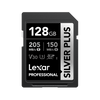 Lexar Professional Silver Plus 128GB SDXC UHS-I  Card Read Upto 205MB/s, Write Up to 150MB/s 