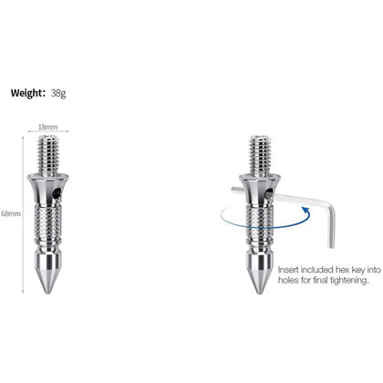 Leofoto TFN Stainless Steel Spike Tripod Foot set of 3