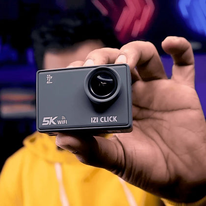 IZI Click+ 5K Action Camera - 30FPS, Wide Angle, EIS, Waterproof