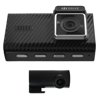 IZI DRIVE Plus+ 4K Dual Channel Dash Camera with GPS , 3inch HD Screen, 170° Wide Angle, Night Vision, G-Sensor, Wifi, ADAS, Emergency Recording, Made for Indian Roads, Optional Car Parking Monitor