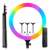 IZI Light 18 inch LED RGB Ring Light & 7ft Foldable Tripod, 28+ Multicolor Modes with Anti Skid Base for YouTube, Photo Video Shoots, Live Streaming, Makeup, iPhone/Android Phone & Camera Compatible