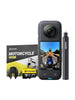 Insta360 X3 Motorcycle Kit it Includes ( Insta360 X3+ 70cm Invisible Selfie Stick+ 64GB MicroSD+ Motorcycle Mount Bund)