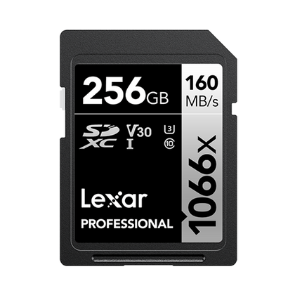 Lexar Professional 256GB 1066x SDXC UHS-1 SD Card For Camera V30 LSD10660256G-BNNNG