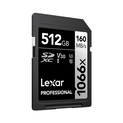 Lexar Professional 512GB 1066x SDXC UHS-1 SD Card For Camera V30 LSD10660512G-BNNNG