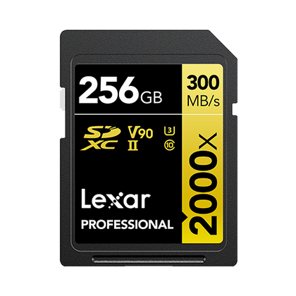 Lexar Professional 2000x 256GB SDHC UHS-II SD Card For Camera LSD20000256G-BNNNG