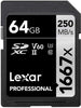 Lexar Professional 1667x 64GB SDXC U3 SD Card For Camera,Computer LSD64GCB1667 UHS-II V30