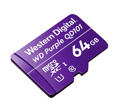 WD 64GB Memory Micro SD for CCTV Camera,WiFi, Surveillance WDD064G1P0C Western Digital