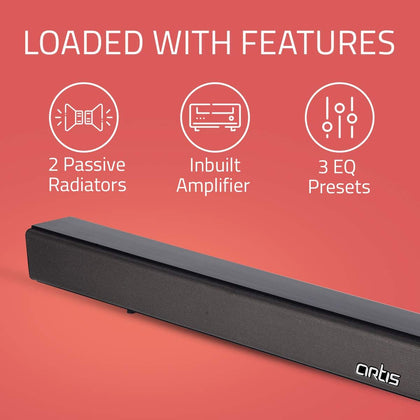 Artis BT-X5 Wireless Bluetooth Home Theatre Sound Bar With Built in Amplifier 60 Watts