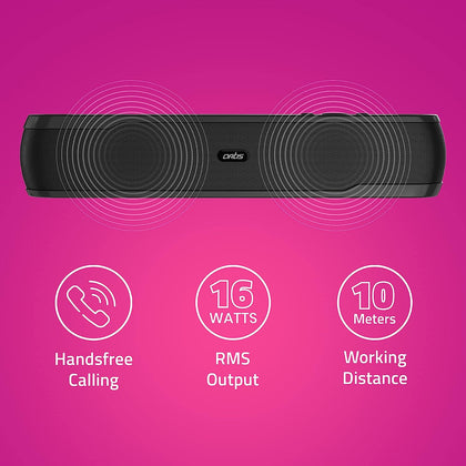 Artis BT50 Wireless Speaker Soundbar With USB,FM Radio,TF Card,Mobile Holder,16W